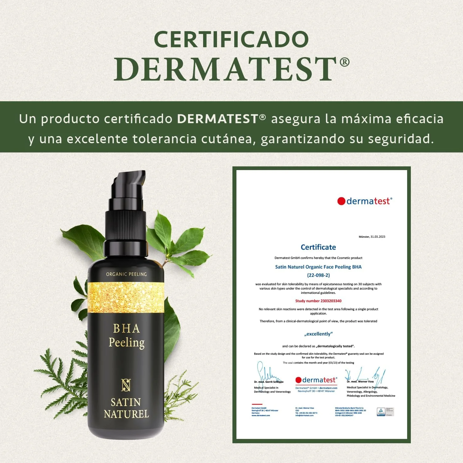 Exfoliante Satin Naturel, con ácido hialurónico y aloevera
